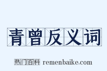 青曾反义词是什么意思的图片